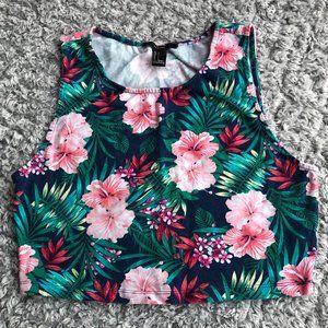 Forever21 Floral Sleeveless Crop Top